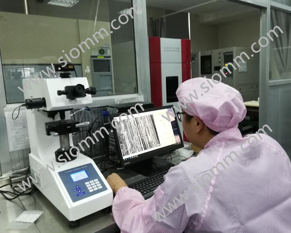 08月22日苏州安洁科技对我司生产的图像分析显微硬度计hvd1000is验收